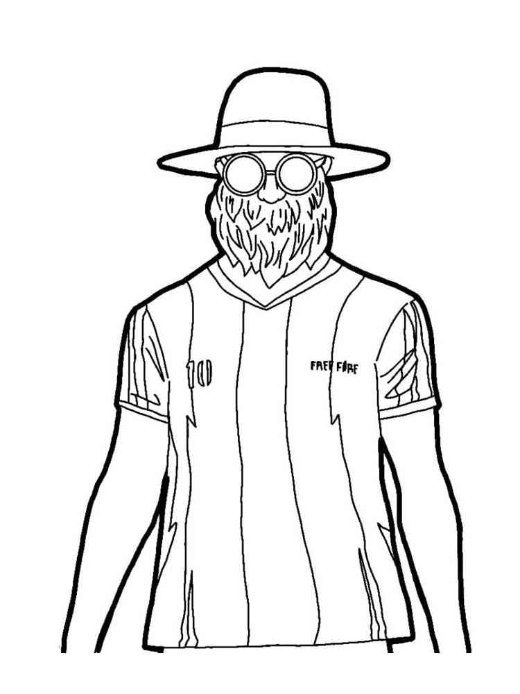Free Fire Character 6 coloring page