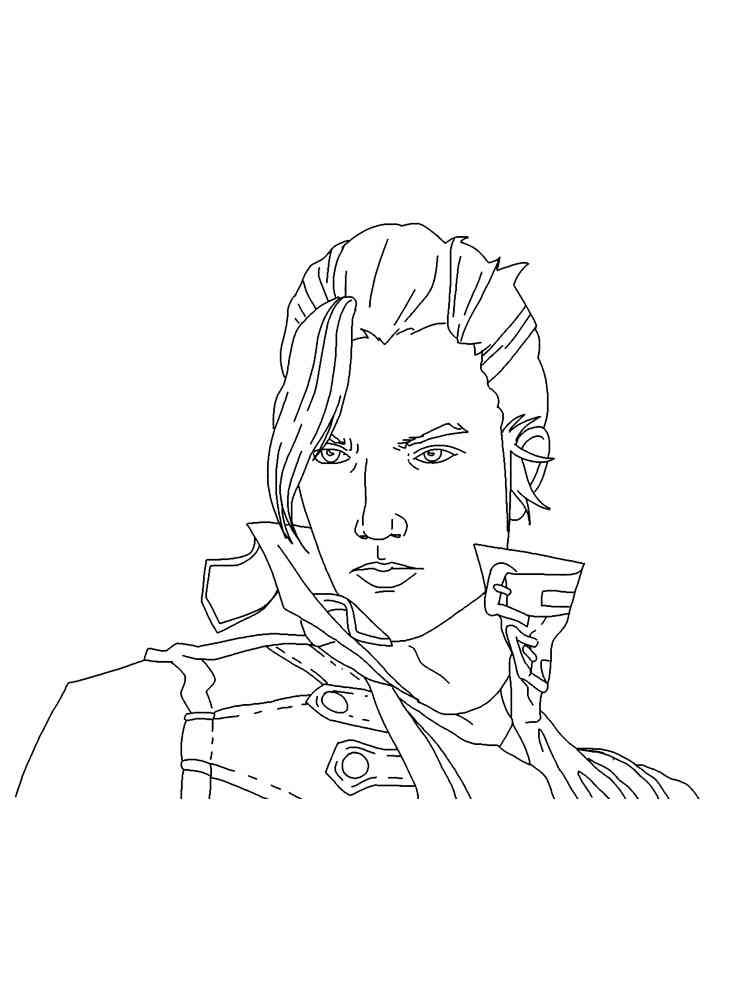 Hayato Free Fire coloring page