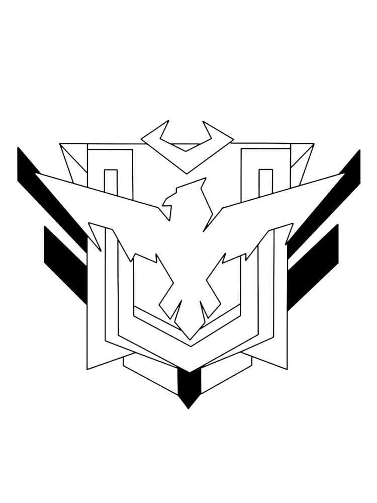 Heroic Logo Free Fire coloring page