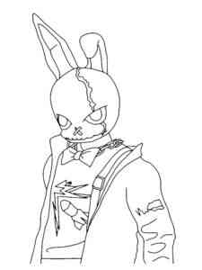 Phantom Bunny Free Fire coloring page