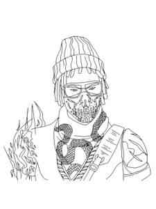 Rapper Free Fire coloring page