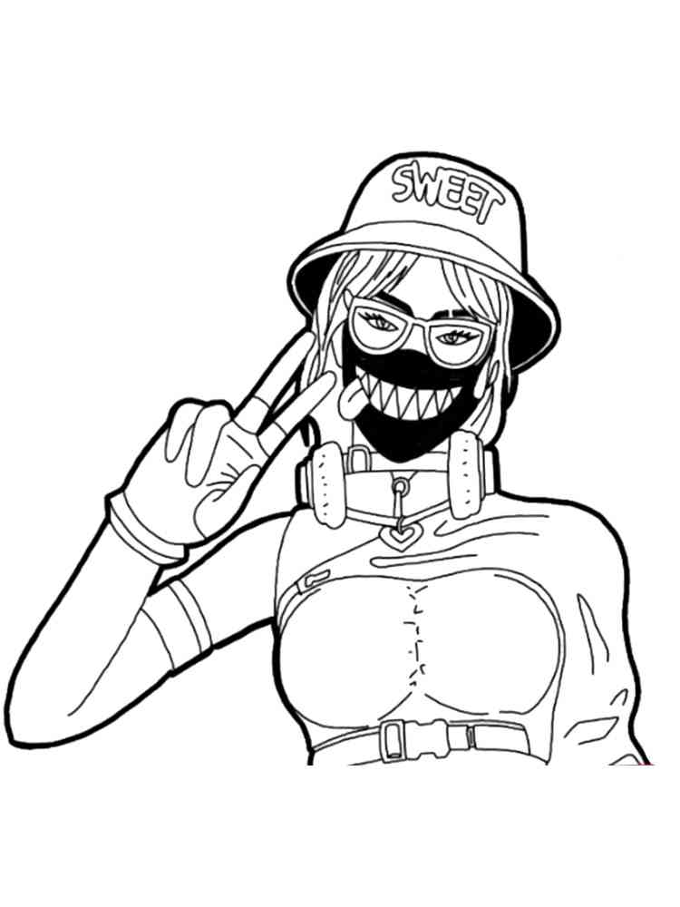 Sangre Rosa Free Fire coloring page