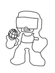 Tankman Friday Night Funkin coloring page