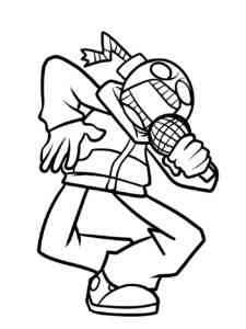 Whitty FNF coloring page