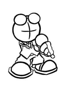 Friday Night Funkin Character 1 coloring page