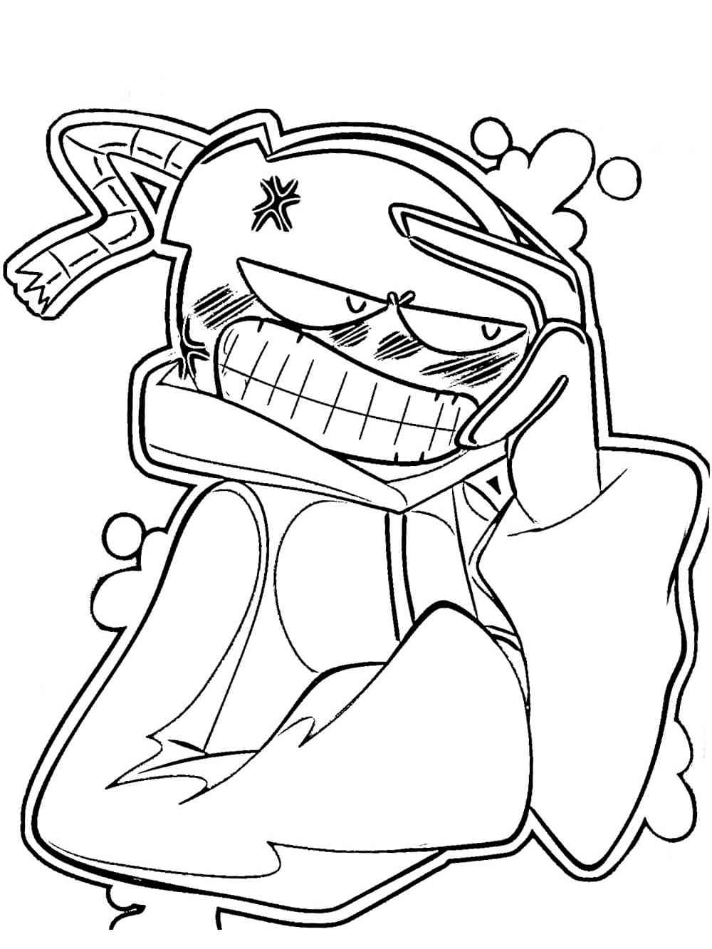 Friday Night Funkin Whitty coloring page
