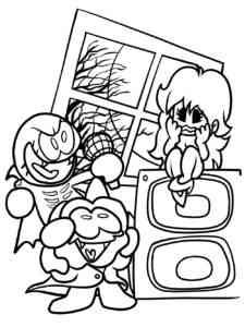 Cute Friday Night Funkin coloring page