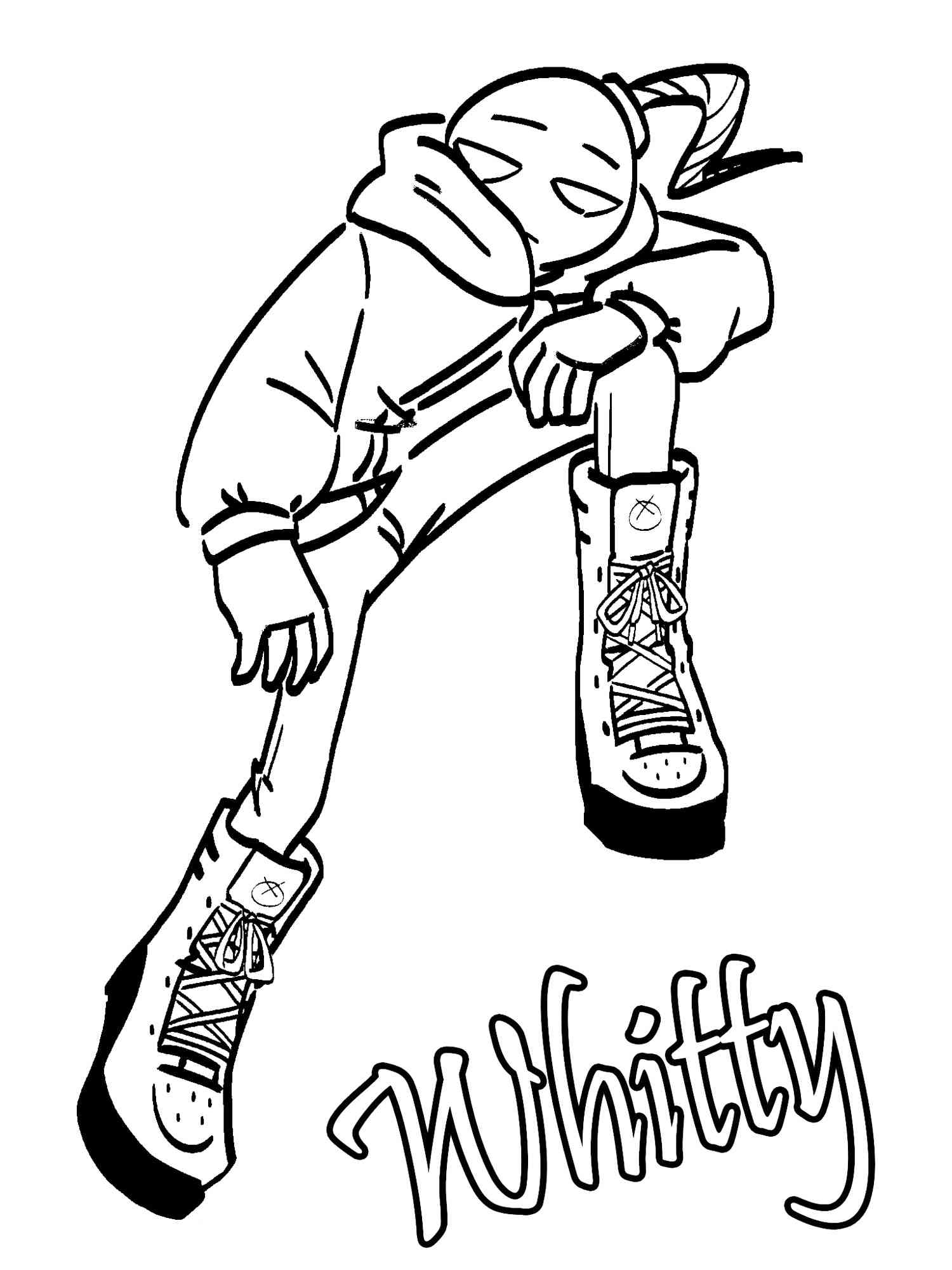 Whitty Friday Night Funkin coloring page