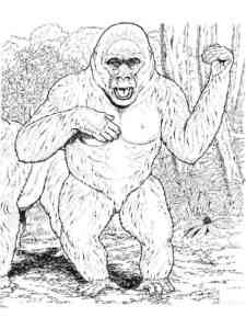 Angry Gorilla coloring page