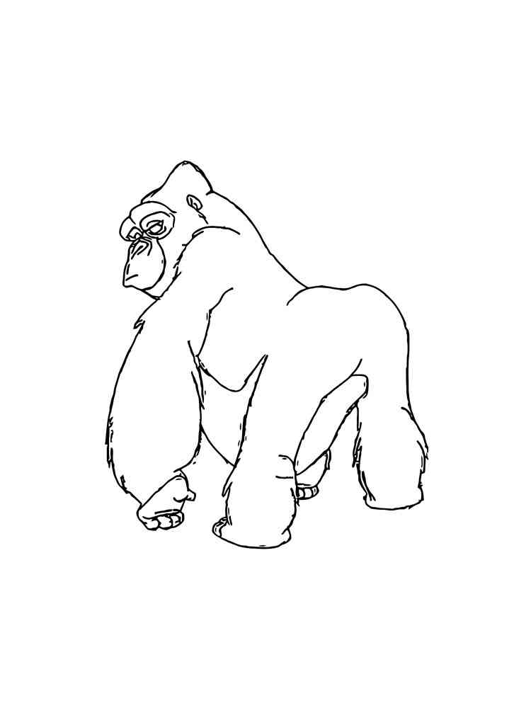 Giant Gorilla coloring page