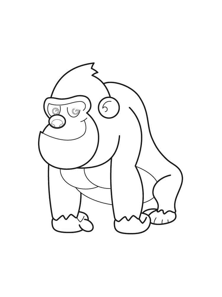 Funny Gorilla coloring page