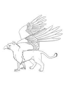 Simple Griffin coloring page