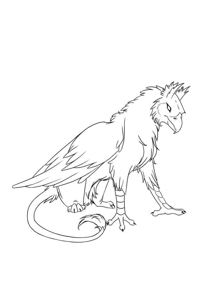 Strong Griffin coloring page
