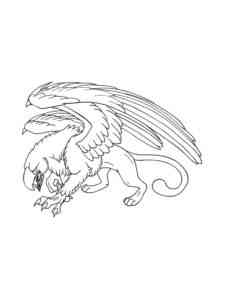 Angry Griffon coloring page