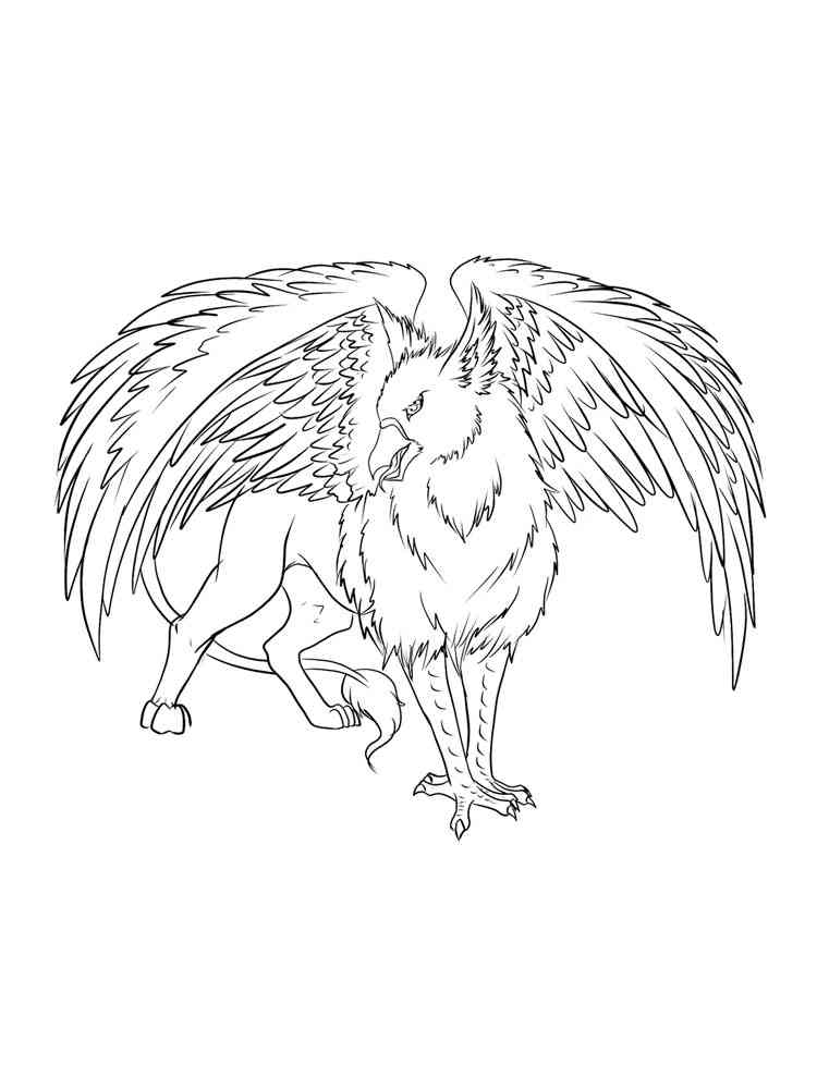 Mythical Griffon coloring page