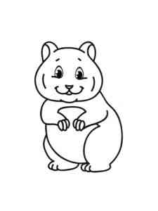 Simple Hamster coloring page