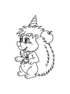 Hedgehog is going on holiday coloring page