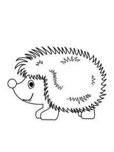 Easy Hedgehog coloring page