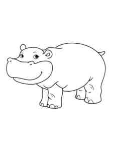 Hippo Smiling coloring page