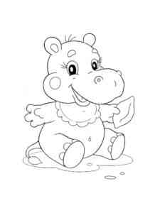 Baby Hippo coloring page