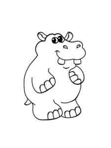 Common Hippo coloring page