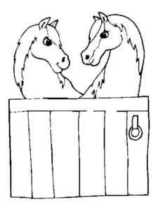 Two Horses coloring page
