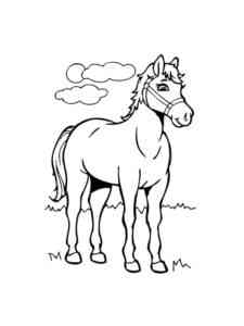 Easy Horse coloring page