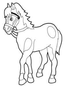 Simple Cartoon Horse coloring page
