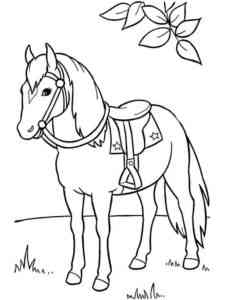 Easy Beautiful Horse coloring page