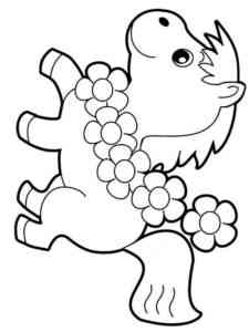 Cute Baby Horse coloring page