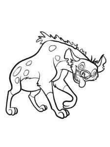 Cartoon Hyena 2 coloring page