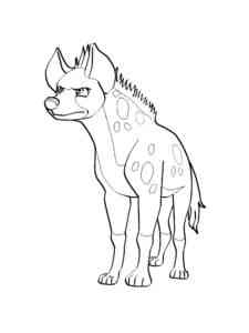 Cartoon Hyena coloring page
