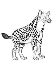 Easy Hyena coloring page
