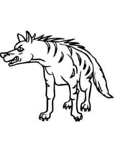 Simple Striped Hyena coloring page