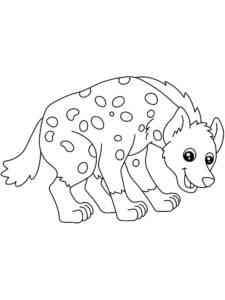 Cute Hyena coloring page