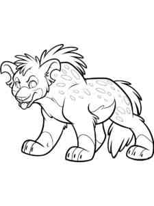 Simple Cartoon Hyena coloring page