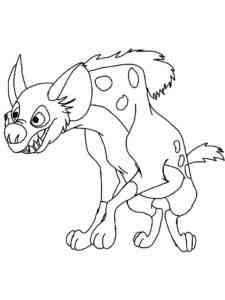 Funny Cartoon Hyena coloring page