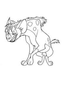 Cartoon Spotted Hyena coloring page