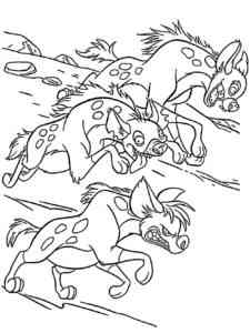 Cartoon Hyenas coloring page