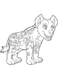 Cute Spotted Hyena coloring page