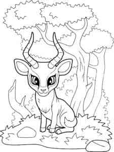 Cute Impala coloring page