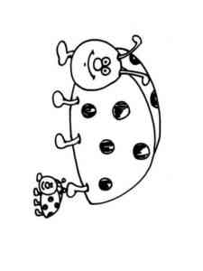 Ladybug coloring page for kids