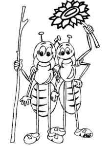 Two Ants coloring page