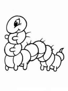Simple Caterpillar Insect coloring page