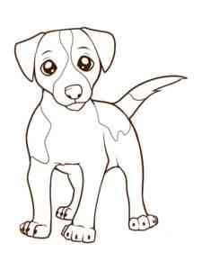 Happy Jack Russell Terrier coloring page