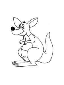Funny Kangaroo coloring page