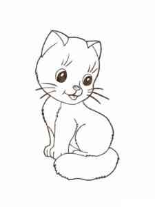 Cute Kitten 3 coloring page