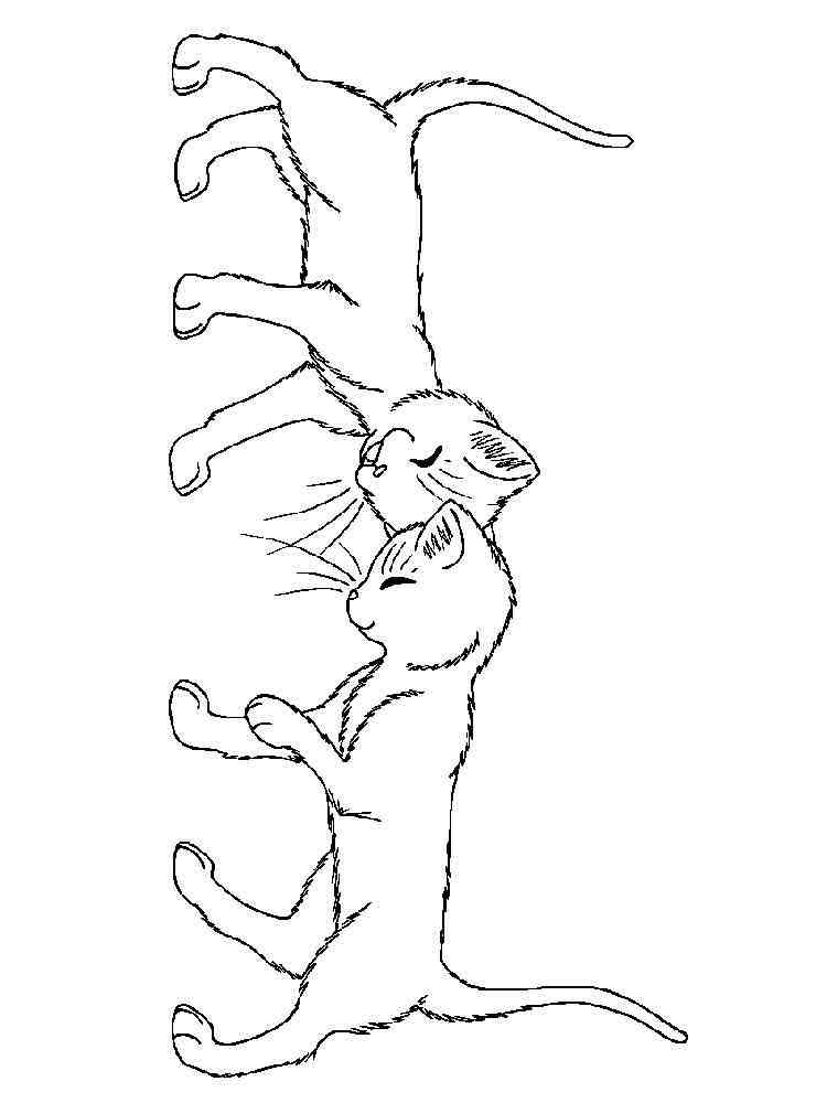 Two Kittens coloring page