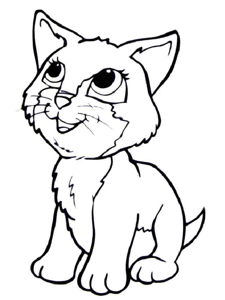 Happy Kitten 3 coloring page