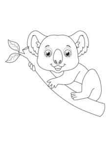 Happy Koala coloring page